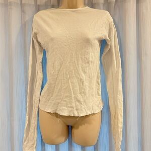 Brandy Melville White Long Sleeve Top